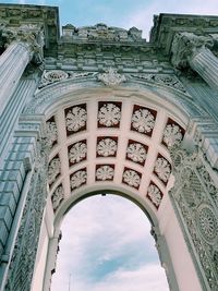Low angle view of historical building against sky