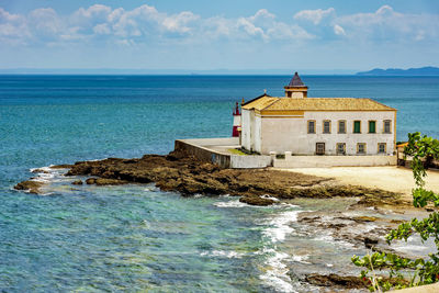 Historic church of monte serrat in todos os santos bay in the city of salvador, bahia