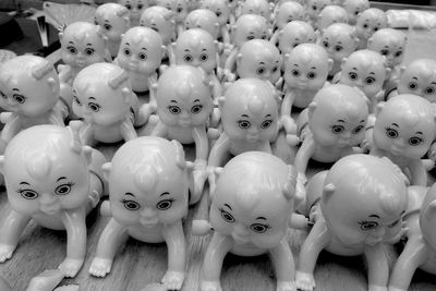 High angle view of toys for sale in shop