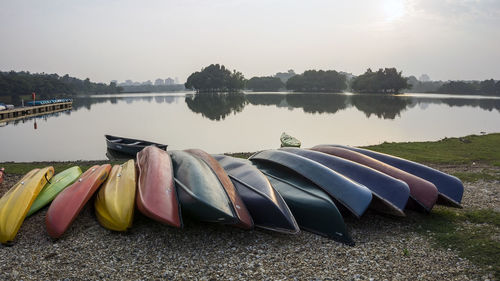 Boats by the lake