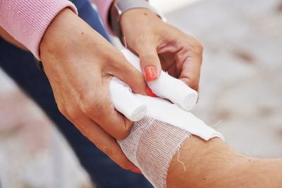 Low section of man with henna tattoo