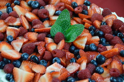 Full frame shot of strawberries