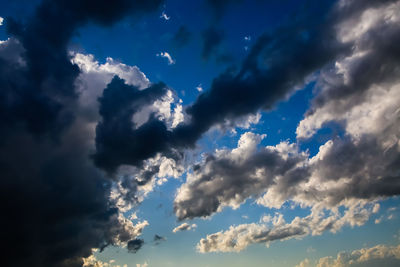 Low angle view of clouds in sky