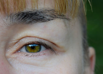 Cropped image of woman with hazel eyes