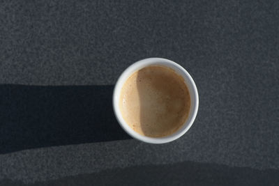 High angle view of coffee on table