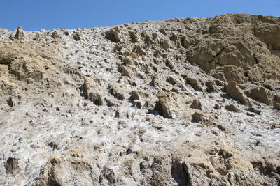 Scenic view of rocky mountains against clear sky