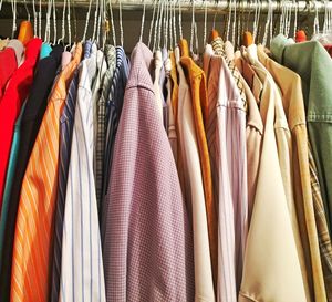 High angle view of market for sale