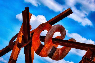 Close-up low angle view of blue sky