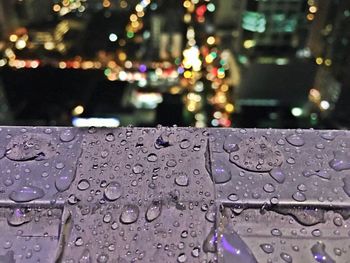 Close-up of wet rainy season