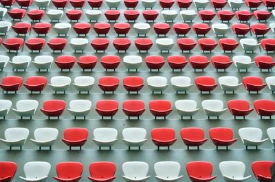 Full frame shot of chairs