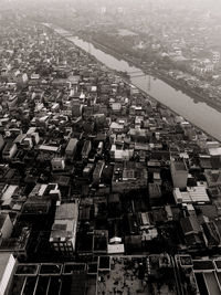 High angle view of cityscape