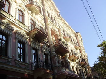 Low angle view of historic building against sky