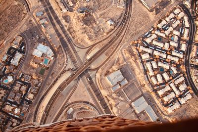 High angle view of a building