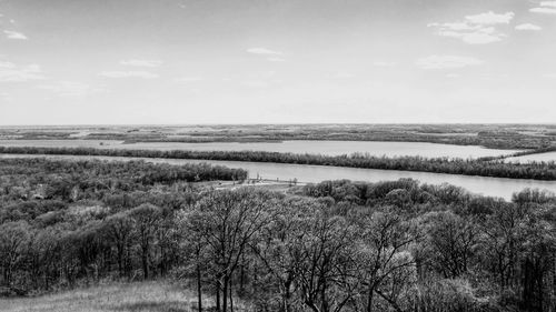 Scenic view of land against sky