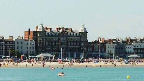 Group of people in front of building