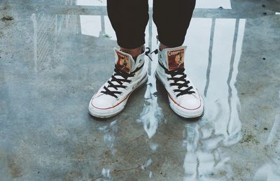 Low section of person standing on floor