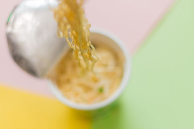 Close-up of drink on table