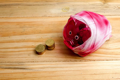 Close-up of flower on table