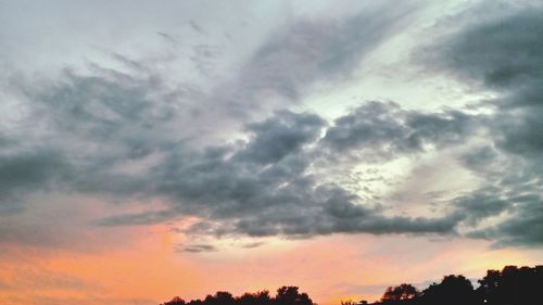 Low angle view of cloudy sky