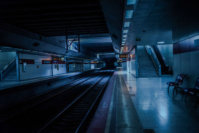 Train at railroad station