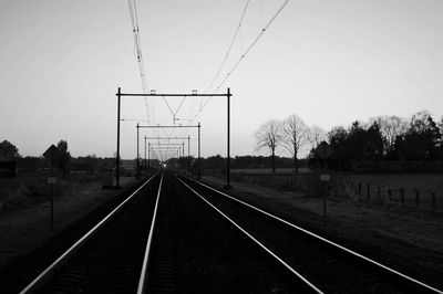 Railroad tracks against sky