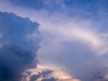 Low angle view of clouds in sky