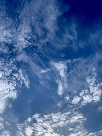 Low angle view of clouds in sky