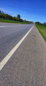 Surface level of empty road