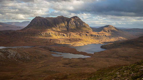 View across assynt, from the summit of stac pollaidh.