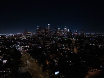 Los angeles downtown buildings at night
