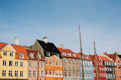 Low angle view of buildings against sky