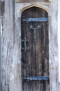 Close-up of old wooden door