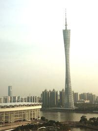 Modern buildings in city against sky