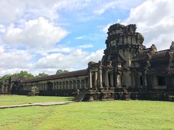 Exterior of temple against sky