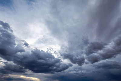 Low angle view of clouds in sky