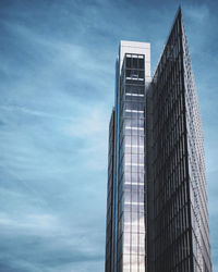 Low angle view of modern building against sky