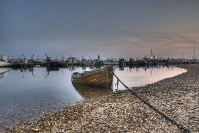 View of jetty in sea