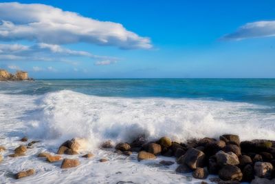 Scenic view of sea against sky