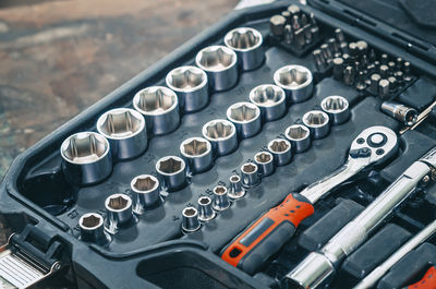 Close-up of typewriter