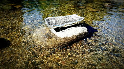 High angle view of water