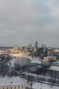 Buildings in city against sky