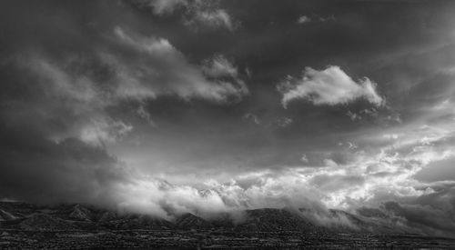 Low angle view of storm clouds in sky