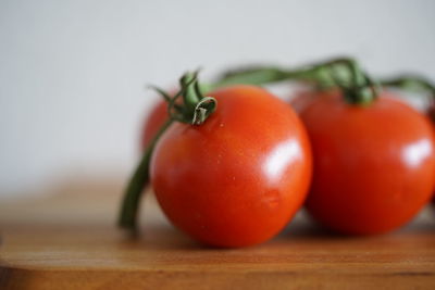 Close-up of tomatoes on table