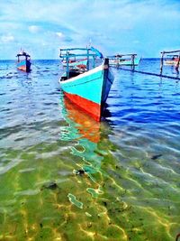 Boats in sea