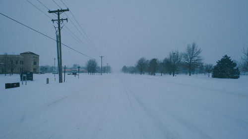 Scenic view of snow covered landscape