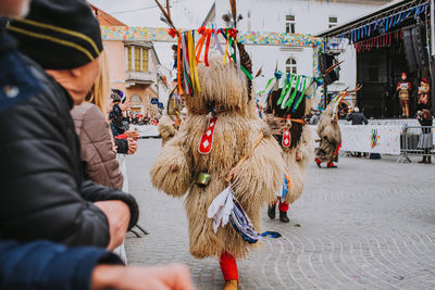 People on street in city