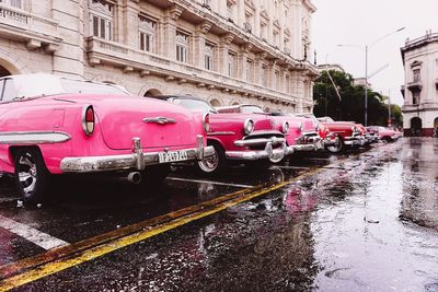 Cars on city street