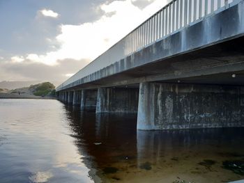 View of bridge over sea against sky