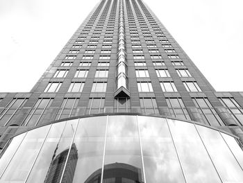 Low angle view of modern building against sky