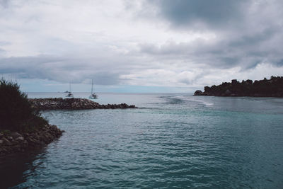 Scenic view of sea against sky